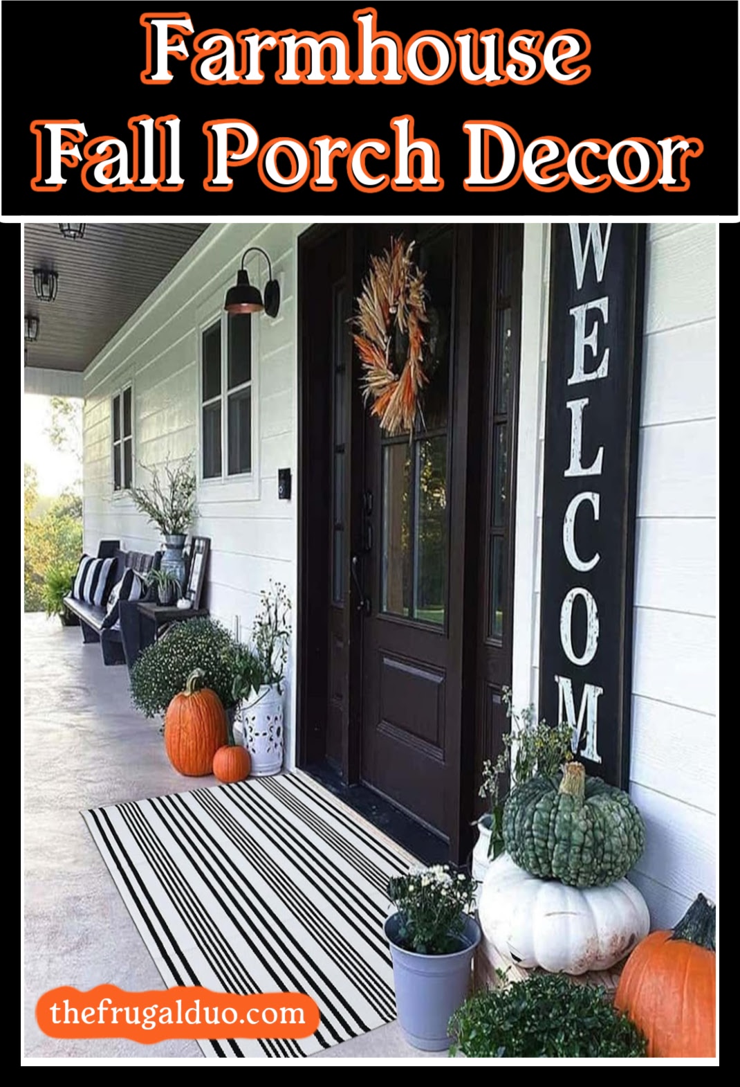 Farmhouse Fall Porch Decor: Be the envy of the neighborhood